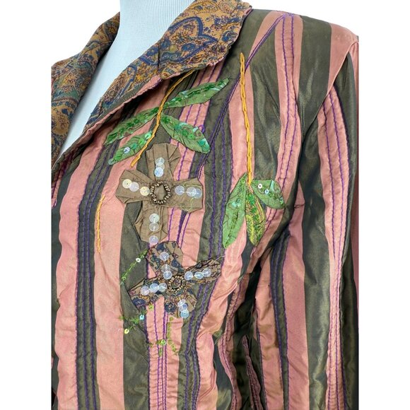 NWT Vtg 90s Solstice Blazer Tiered Skirt Set • Whimsigoth Steampunk Boho Grunge - Picture 5 of 16